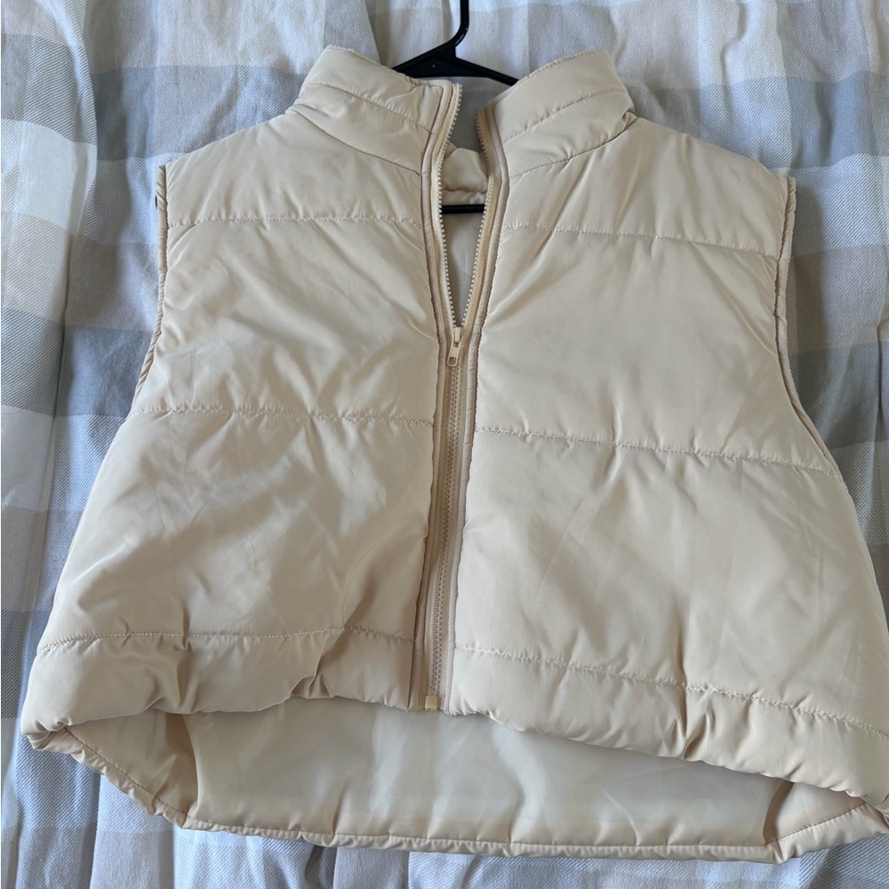 Cream Puffer Vest
